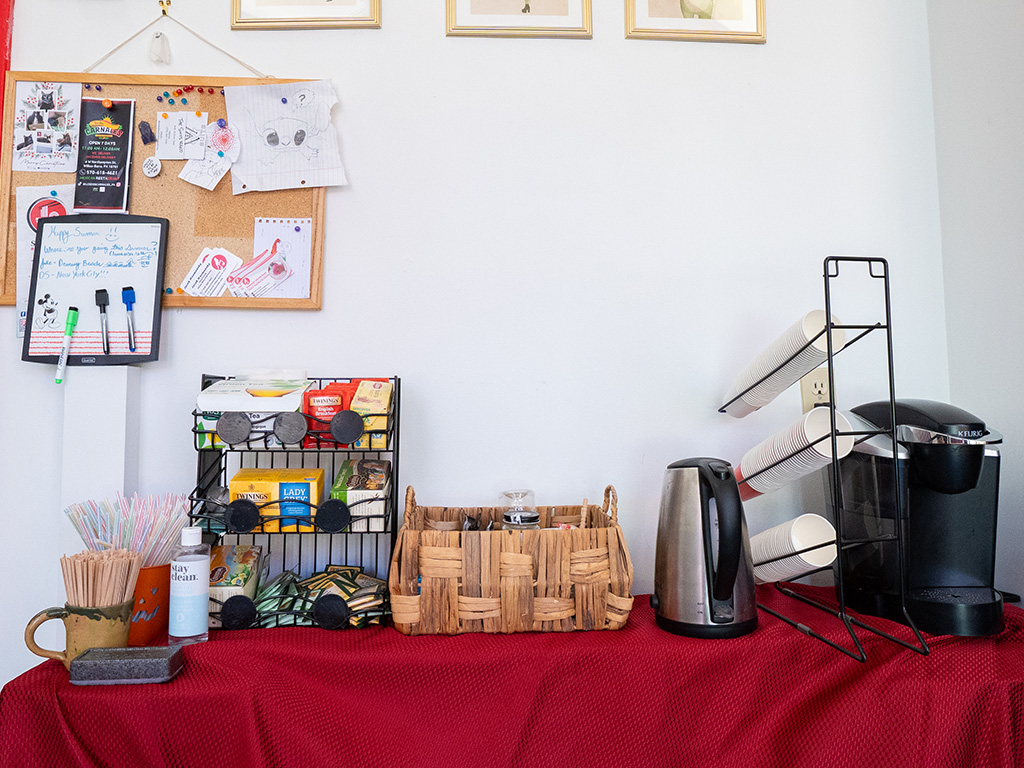 Lykes Music Studio Interior - Tea and coffee station